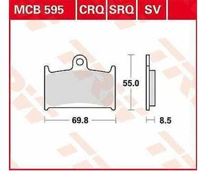 Triumph Trofeo 900 1993-2001 TRW Ceramica Pastiglie Freno MCB595