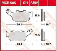 Triumph Tt 600 2000-2001 TRW Ceramica Pastiglie Freno MCB585