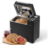 TRIUMPHKEY Macchina del Pane 19 Prog, Macchina per il Pane, Distributore di Frutta Secca, 3 Taglie, 3 Dorature, Timer 15h, 1kg, Senza Glutine, Prepara Pizza, Dolci, Ricettario Incluso