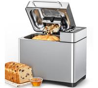 TRIUMPHKEY Macchina del Pane 19 Prog, Macchina per il Pane, Distributore di Frutta Secca, 3 Taglie, 3 Dorature, Timer 15h, 1kg, Senza Glutine, Prepara Pizza, Dolci, Ricettario Incluso