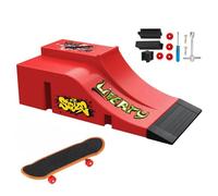 TriUnytion Set di Fingerboard e Rampa, Mini Skateboard da Dita con Rampa e Accessori, Fai da te Tech Deck Fingerboard Park Kit Regalo per Bambini (A)