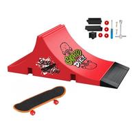 TriUnytion Set di Fingerboard e Rampa, Mini Skateboard da Dita con Rampa e Accessori, Fai da te Tech Deck Fingerboard Park Kit Regalo per Bambini (E)