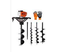 Trivella mototrivella a scoppio 52cc 2 tempi 3 punte da 100 150 200mm