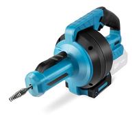Trivella di Scarico Elettrica, Spirale Pulizia Tubi Elettrica Compatibile con Makita 18 V batteria, Sonda Sturatubi per Stura Lavandini e Scarichi, 7,6m Albero in Acciaio a Molla per 16-85mm Fogna