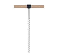 Trivella Manuale con Bastone di Legno, Lunghezza 17,7 Pollici, Punta da Trapano Multiuso per Sopravvivenza, Sega a Tazza