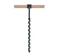 Trivella manuale per legno, lunghezza 17,7 pollici, punta da trapano multiuso per sopravvivenza manuale con un bastone di legno, trapano manuale per legno, punta per sega a tazza per fissare i chiodi