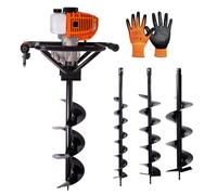 Trivella Scoppio 52cc 2T Benzina 3 Punte 100-150-200mm Guanti