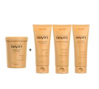 Trivitt - 4x Maschera 1Kg, Shampoo 250ml, Balsamo 200ml e Crema Leave-In 200g