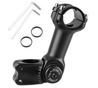 TRIWONDER Attacco Manubrio Regolabile Bici 31,8mm 25,4mm Prolunga e Alza Manubrio con Adattatore per MTB Bici da Corsa, Strada e Città (0~60° - Lunghzza 110 mm (φ25,4 mm))