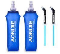 TRIWONDER Borraccia Morbida da Running, Soft Flask 250ml / 500ml Senza BPA, Borraccia Pieghevole per Trail Corsa Bici Palestra Hiking Trekking (#01 500ml - 2 Pezzi + 2 Cannucce)