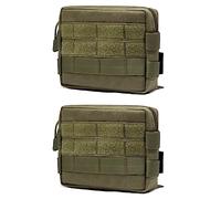 TRIWONDER Borsello Tattico Marsupio Tattico Militare Borsello da Cintura Tattica Borsa Tattica Molle Marsupio Tattico Uomo Tasca Utility per Campeggio Bici Caccia (B - Verde - 2 Borse)