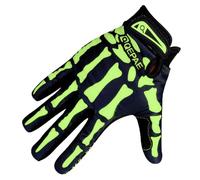 TRIWONDER Guanti Scheletro per Uomo Donna Guanti Teschio Anti-Scivolo Traspiranti da MTB Moto Cross Bici Vespa Lavoro Halloween (01 Verde, S)