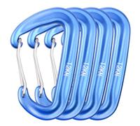 TRIWONDER Moschettone 12 KN per Zaino Borsone e Portachiavi, Moschettoni in Alluminio Multiuso per Tenda Amaca Campeggio Pesca e Usi Domestici (Blu)