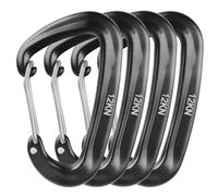 TRIWONDER Moschettone 12 KN per Zaino Borsone e Portachiavi, Moschettoni in Alluminio Multiuso per Tenda Amaca Campeggio Pesca e Usi Domestici (Nero)