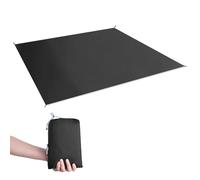 TRIWONDER Telo Impermeabile per Campeggio, Telo Sottotenda Copri Tende e Amaca, Telone Impermeabile Esterno per Picnic Spiaggia Barca Veranda (#01 Nero, L - 2,2 x 2,4 m)