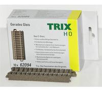 Trix H0 62094-S Binario a C dritto 94,2 mm (10 pezzi) - NUOVO + IMBALLO...