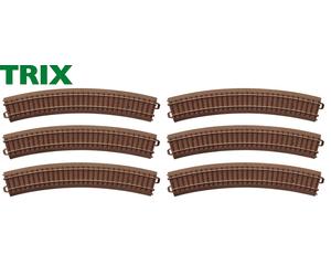 Trix H0 62230-S Binario a C curvo R2 = 437,5 mm / 30° (6 pezzi) - NUOVO
