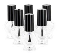 TRIXES 6 Bottigliette vuote smalto per unghie, forma a cuore, manicure