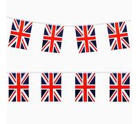 TRIXES 9 M Union Jack festone con bandiera del Regno Unito rettangolare rossa, bianca e blu per i festeggiamenti nazionali