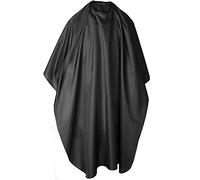 TRIXES Abito da Barbiere Nero Extra Lungo - Abito da Barbiere da Parrucchiere per Tagliare, Acconciare, Colorare Capelli/Barba - Mantello da Barbiere Riutilizzabile per Uomo