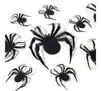 TRIXES Adesivi da Parete 3D A Forma di Ragno - 24 Pezzi Decorazioni di Halloween - Varie Misure - Pads Adesivi Inclusi - Ragni Neri per Scopo Decorativo - Trick OR Treat