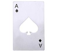 TRIXES Apri bottiglia in metallo a forma di carta da gioco "asso di picche" per bottiglie di sidro, birra