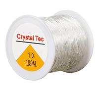 TRIXES Bobina elastica trasparente - Cordino resistente ed elastico da 1 mm per perline e creazione di gioielli fai da te