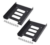 TRIXES Confezione da 2 Hard Disk Interni in Metallo Nero SSD 2,2” a SSD 3,2” Kit di Montaggio Disco - Staffa per Hard Disk - Sostegno di Ricambio ad Elevate Prestazioni per Hard Drive
