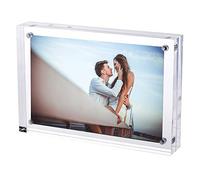 TRIXES Cornice magnetica acrilica per foto - 6 x 4 pollici - Doppio lato blocco espositivo - trasparente - spessore 2 cm…