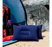 TRIXES Cuscino poggiatesta gonfiabile blu navy, per il viaggio, il campeggio