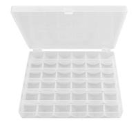 TRIXES Custodia in plastica a 36 scomparti per bobine e accessori artigianali, organizer per aghi, adesivi, spille, filo da ricamo, tessuto e filo da cucito
