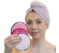 TRIXES Dischetti struccanti riutilizzabili in microfibra, confezione da 3, rosa…