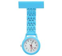 TRIXES Orologio da taschino da infermiere blu al quarzo in acciaio inossidabile con perno - Orologio da tasca in metallo da appendere