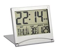 TRIXES Orologio da tavolo Argento - Display LCD digitale - Funzione sveglia e snooze