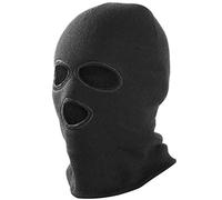 TRIXES Passamontagna Integrale Unisex con Cappuccio Nero - Stile SAS 3 Fori - Perfetto per Snowboard, Sci, Ciclismo e Inverno - Taglia Unica