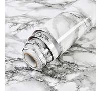 TRIXES Pellicola Vinilica Effetto Marmo - Bianco - Rotolo da 40 cm × 3 m | Pellicola Adesiva - Per Hobby Creativi, Fai da Te, Decorazione d'Interni, ecc. - Rinnova i Mobili - Protegge le Superfici