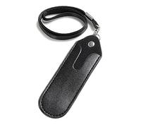 TRIXES Porta Sigaretta Elettronica - Porta E-Shisha - Nero - Cordino con Astuccio - Custodia in Finta Pelle con Laccetto