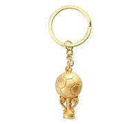 TRIXES Portachiavi Souvenir Trofeo di Calcio Calcio d'Oro - Perfetto per Bambini, Uomini e Tifosi di Calcio - Ciondolo Portachiavi - Ottimo Regalo per Tifosi di Calcio, Oro