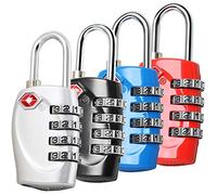 TRIXES Set 4 lucchetti TSA per bagagli a combinazione 4 cifre