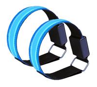 TRIXES Set da 2 Braccialetti LED Blu - Ricarica USB-C, 3 modalità Lampeggianti, Autonomia 5 Ore - Regolabili