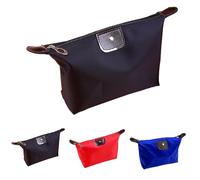TRIXES Set di 3 sacchetti da viaggio piccoli, impermeabili, per trucco, cosmetici, articoli da toeletta, accessori, spazzole, per il bagno da uomo e donna, colore: blu reale, nero e rosso, Rosso