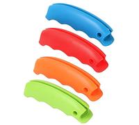 TRIXES Set di 4 maniglie in silicone da applicare alle borse, colori assortiti.