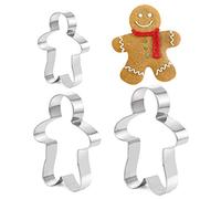TRIXES Tagliabiscotti omino pan di zenzero inox 3 pezzi