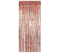 TRIXES Tenda Metallica Tinsel Scintillante - Tenda di Frangia di Lamina - Decorazione per Frange sullo Sfondo del Partito - Porta Tinsel - Perfetto per Feste di Compleanno - 2 Metri - Oro Rosa