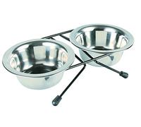 Trixie - Set Eat-on-Feet Ciotole in Acciaio Inox da 0,75 Lt