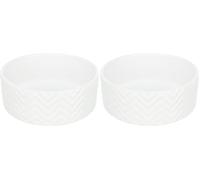 TRIXIE 25025, ciotola in ceramica, 1,6 l/ 20 cm, colore: bianco (Confezione da 2)