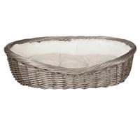 Trixie, 28203, cesto in vimini con federa e cuscino, 70 cm, colore: grigio