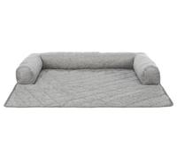 Nero, letto di protezione, per cane/gatto, rettangolare, grigio chiaro, tessuto/poliestere, 90 x 90 cm