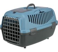 TRIXIE 39822 - Trasportino Capri 2, XS - S, 37 × 34 × 55 cm, Colore: Grigio Scuro/Blu Pastello