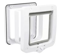 Trixie 4-Wege Gatti Porta Unidirezionale Con Tunnel Bianco, Nuovo